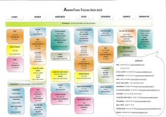 Calendrier Animations Thézan 2024/2025